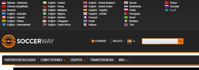 Soccerway screenshot